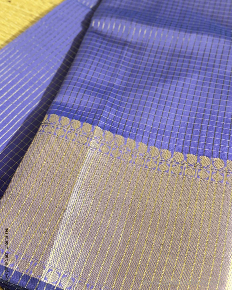 DP-Y08556 Blue Check Saree