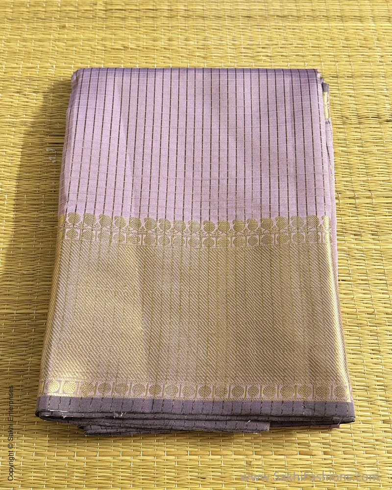 DP-Y09680 Lilac Check Saree