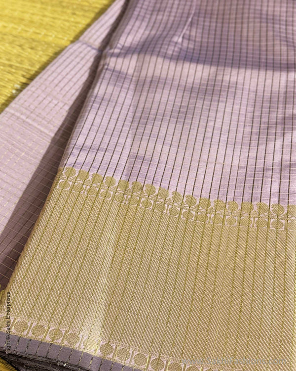 DP-Y09680 Lilac Check Saree