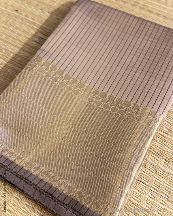 DP-Y09691 Beige Check Saree