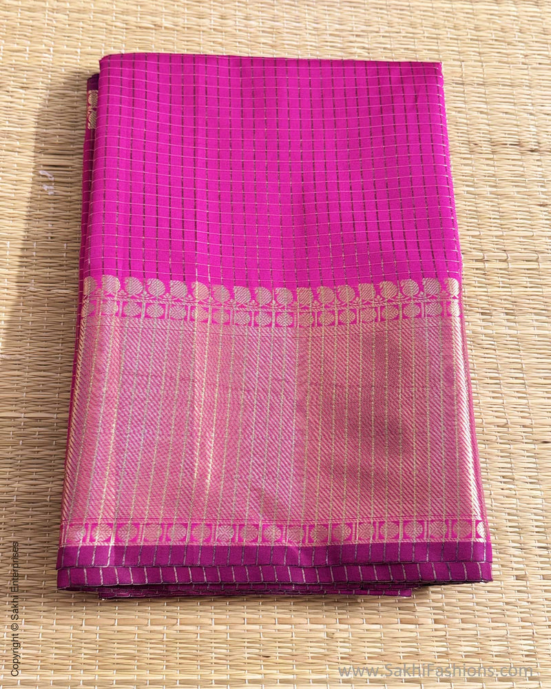 DP-Y09697 Pink Check Saree