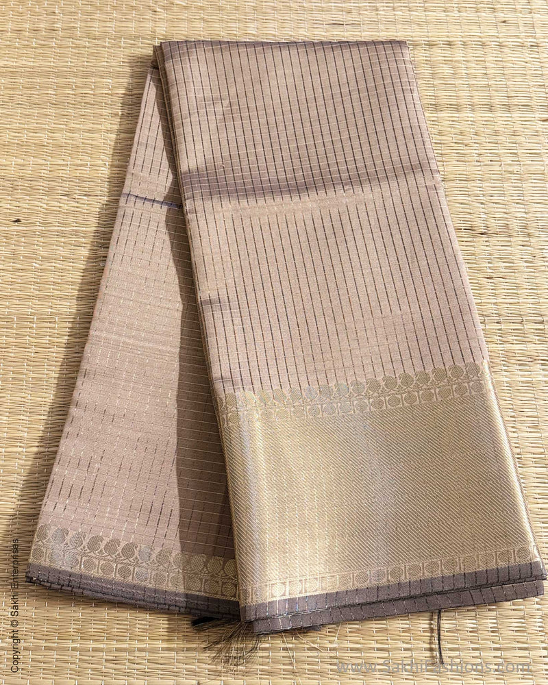 DP-Y09691 Beige Check Saree