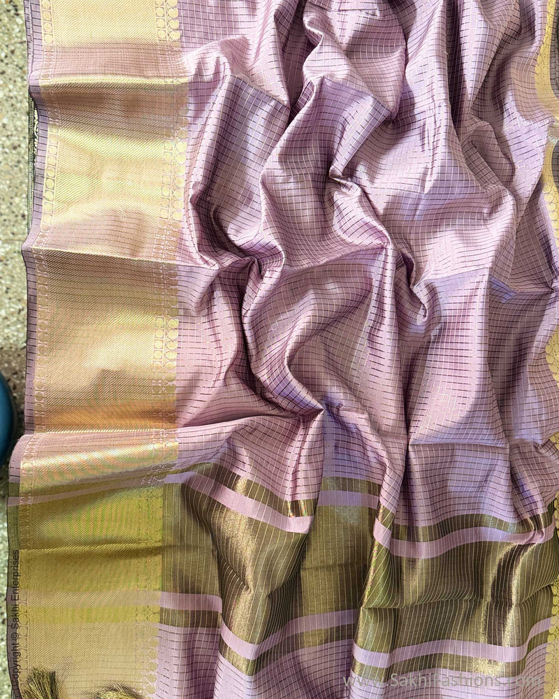 DP-Y09680 Lilac Check Saree