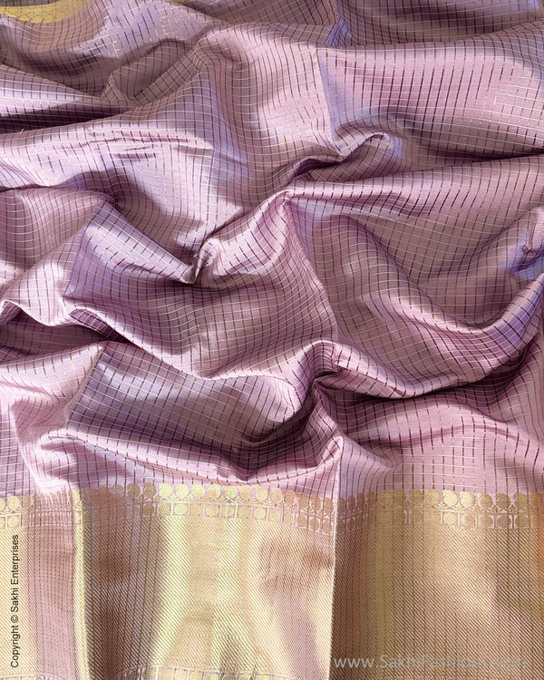 DP-Y09680 Lilac Check Saree