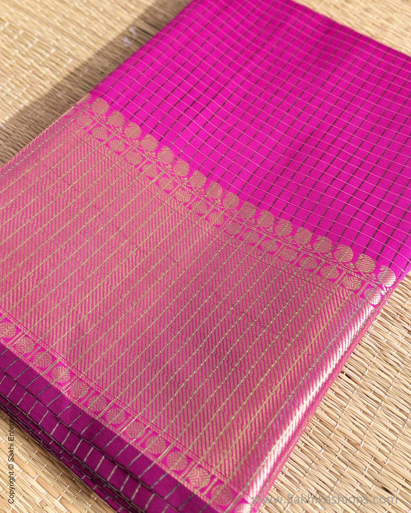 DP-Y09697 Pink Check Saree