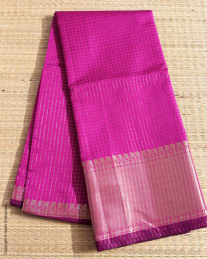 DP-Y09697 Pink Check Saree