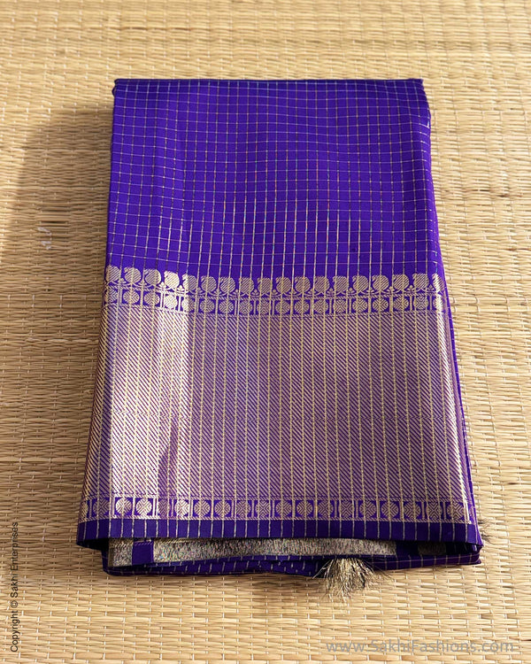 DP-Y09688 Purple Check Saree