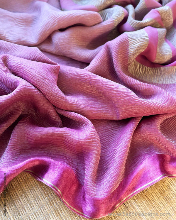 DP-Y10828 Shaded Crush Tissue Sari