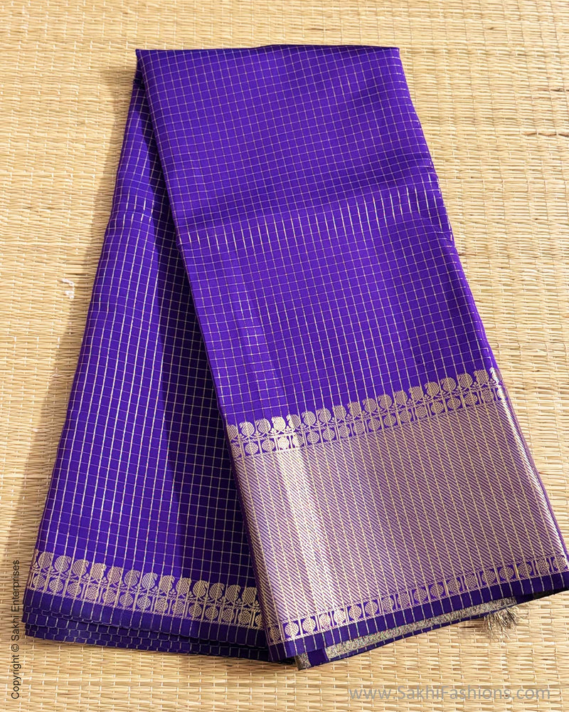 DP-Y09688 Purple Check Saree