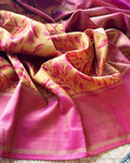 DP-Y10362 Orange Printed Kanchi Sari