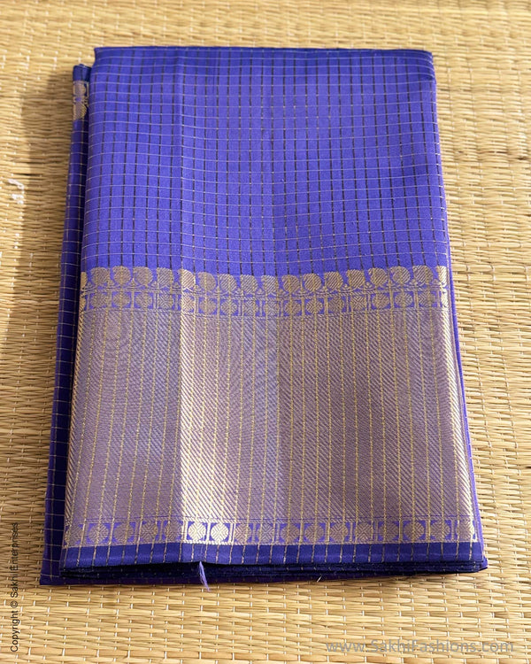 DP-Y08556 Blue Check Saree