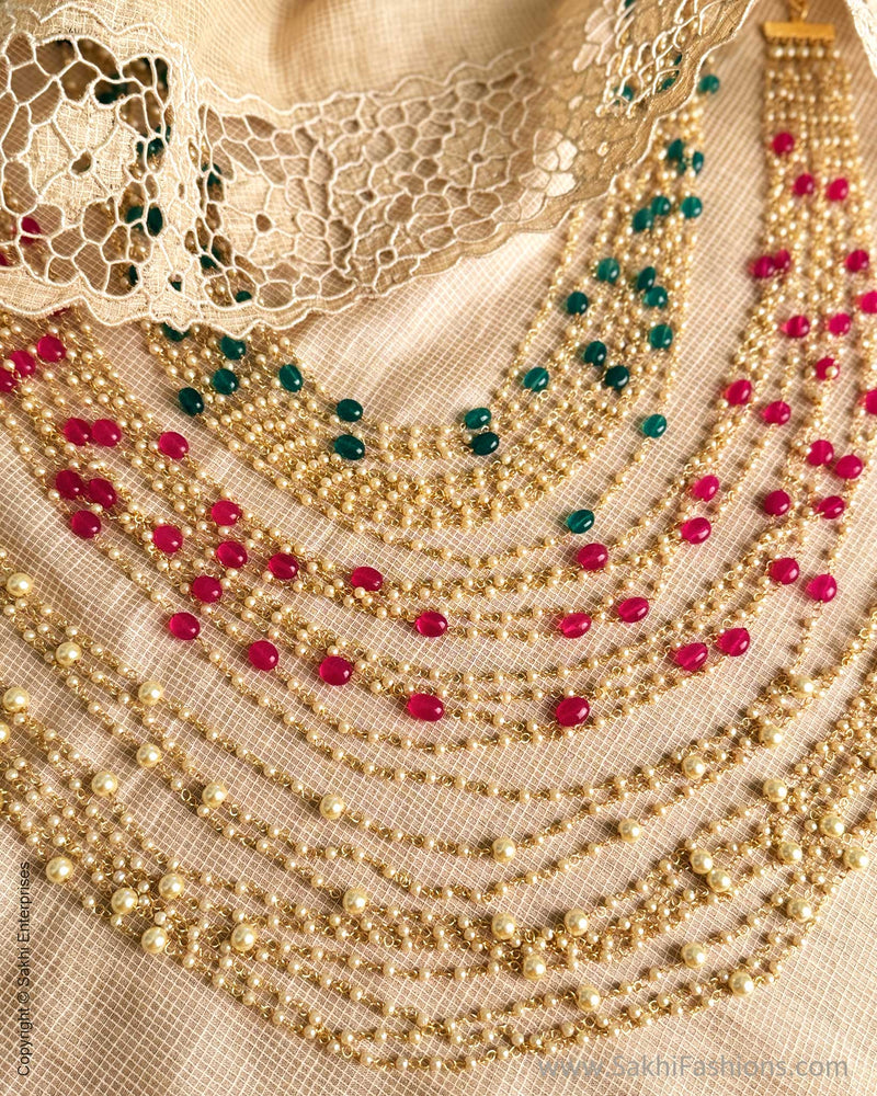 AJ-Y10410 Pearl Green Bunch Mala