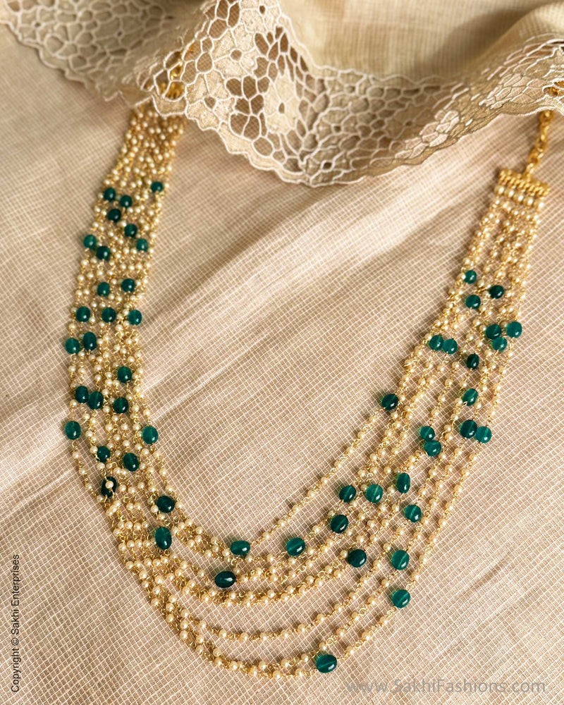 AJ-Y10410 Pearl Green Bunch Mala
