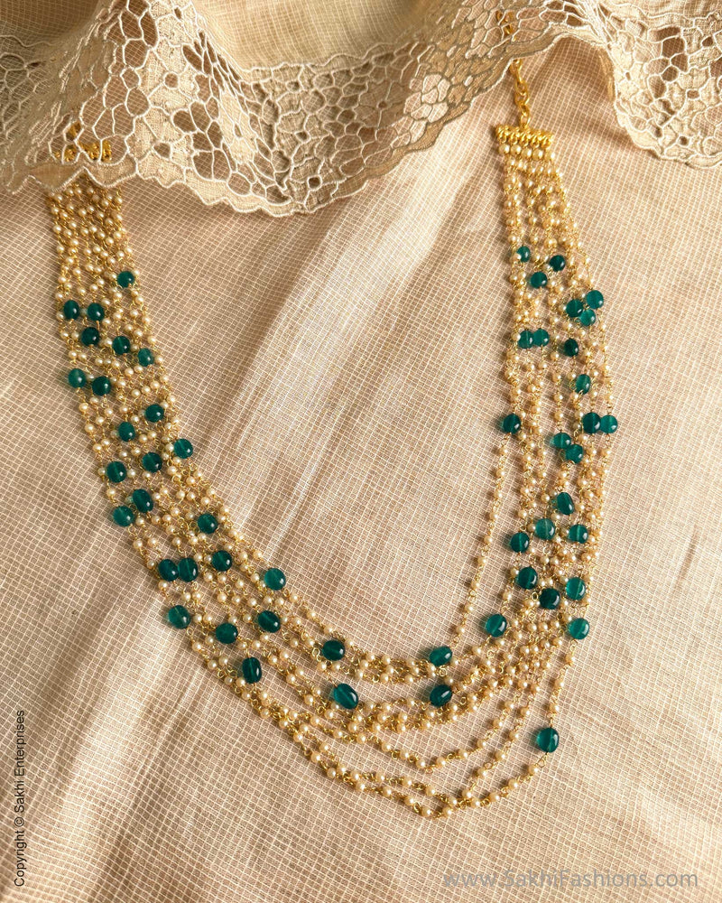 AJ-Y10410 Pearl Green Bunch Mala