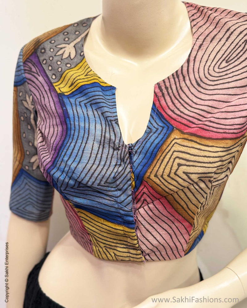 BL-Y09332R Silk Kalamkari Blouse