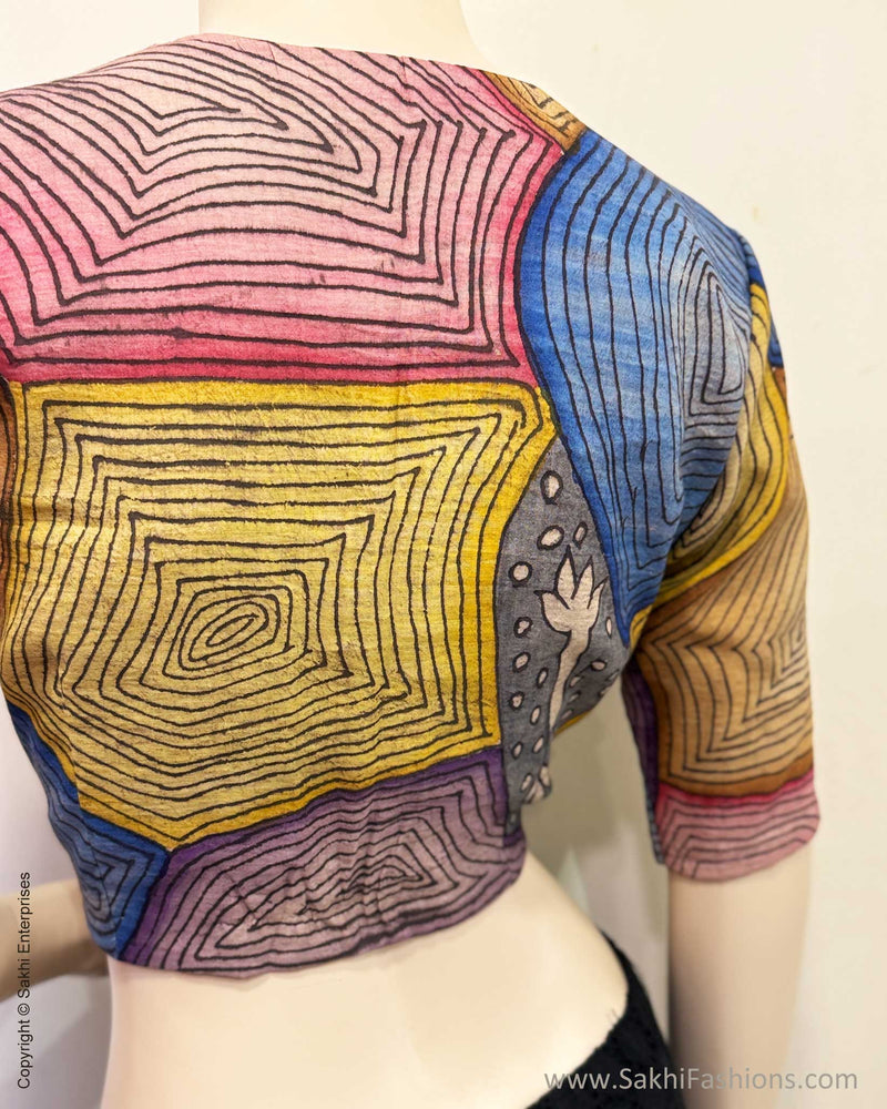 BL-Y09332R Silk Kalamkari Blouse