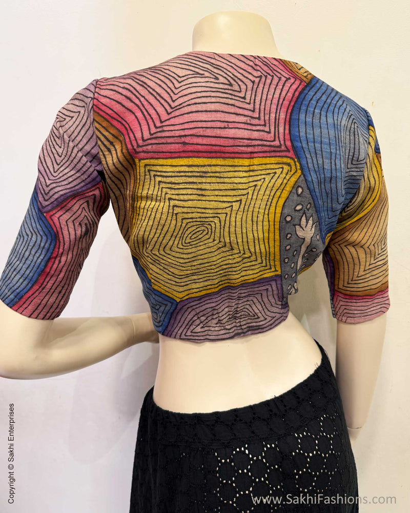 BL-Y09332R Silk Kalamkari Blouse