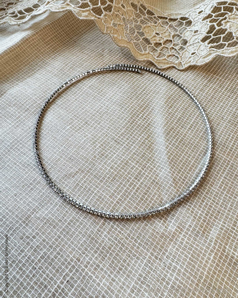 AJ-X15760 Silver Diamante Hasli