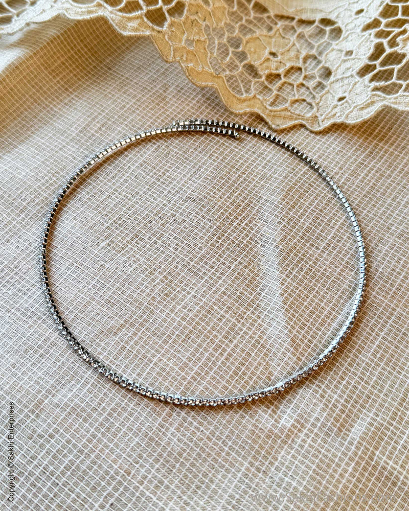 AJ-X15760 Silver Diamante Hasli