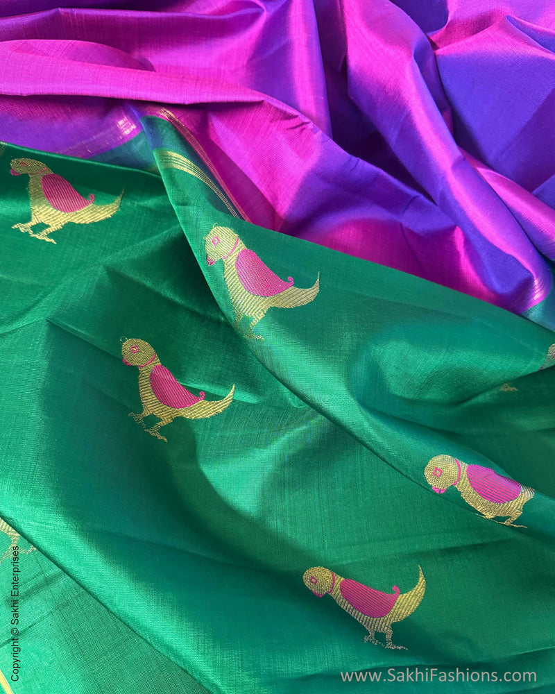 DP-Y11427 Parrot Green Purple Kanchi