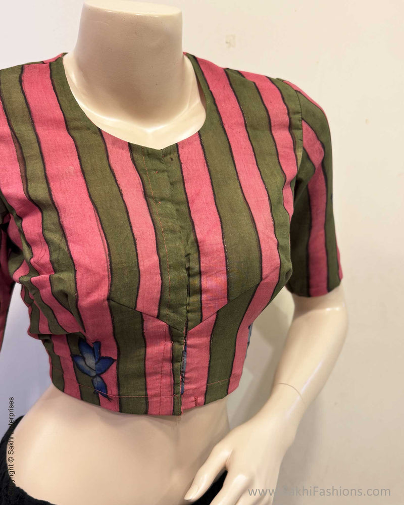 BL-Y09330R Silk Kalamkari Blouse