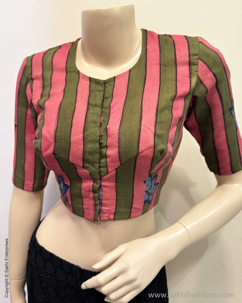 BL-Y09330R Silk Kalamkari Blouse