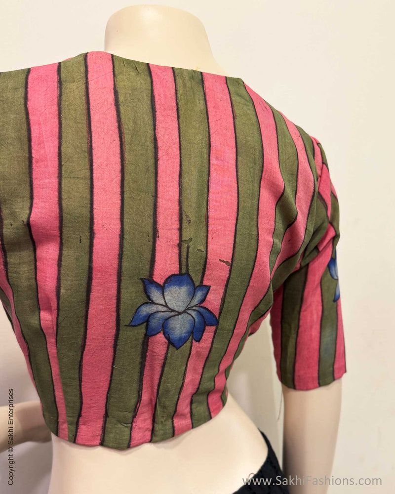 BL-Y09330R Silk Kalamkari Blouse