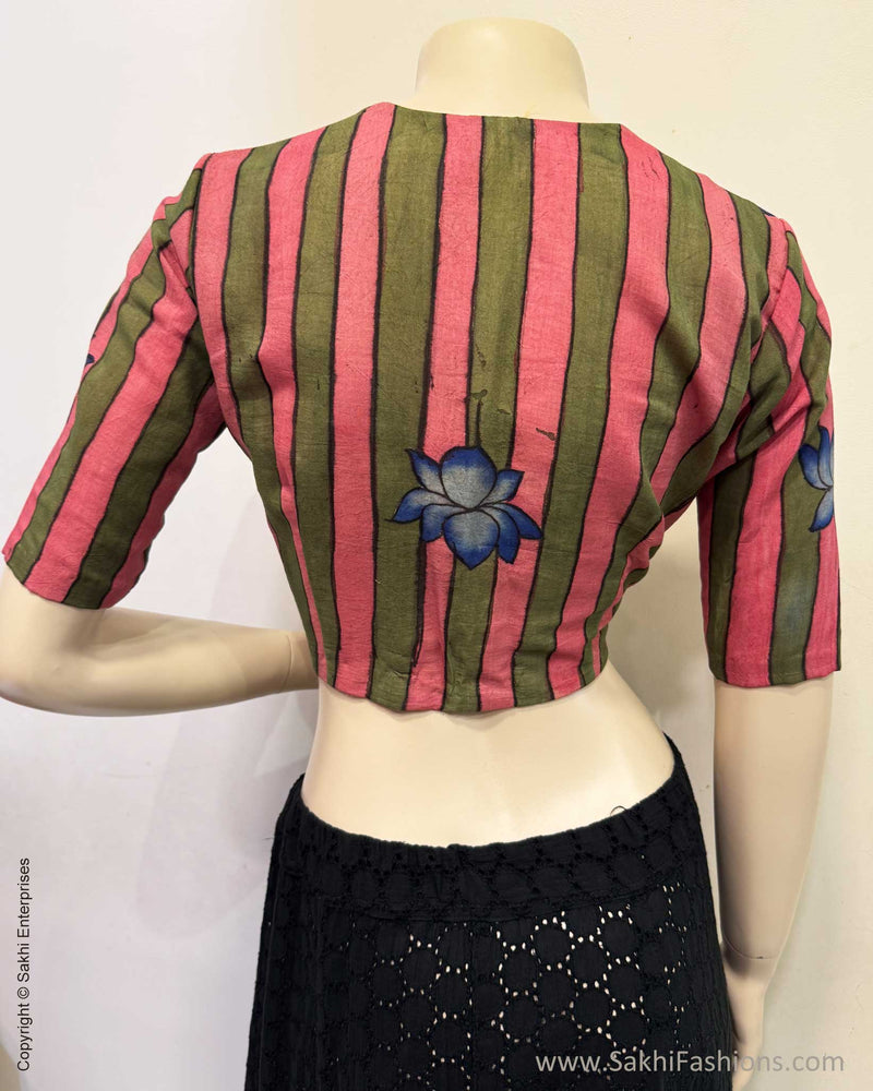 BL-Y09330R Silk Kalamkari Blouse