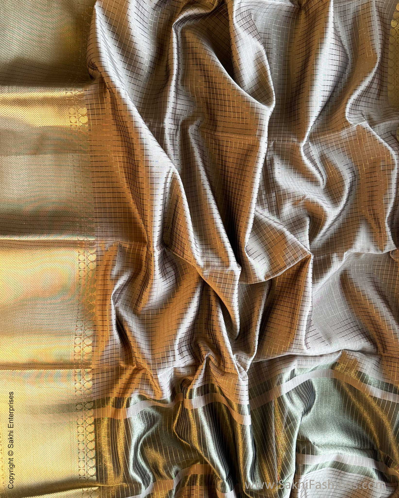 DP-Y09691 Beige Check Saree
