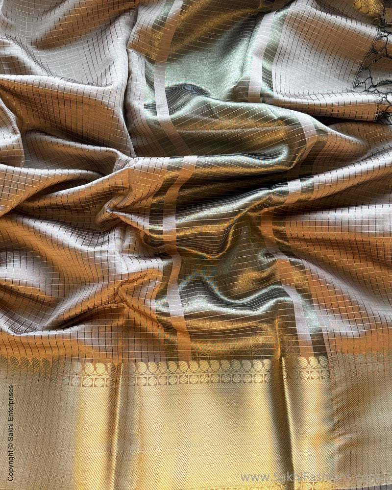 DP-Y09691 Beige Check Saree