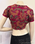 BL-Y11272R Pink Cutwork blouse