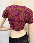 BL-Y11273R Purple Cutwork blouse