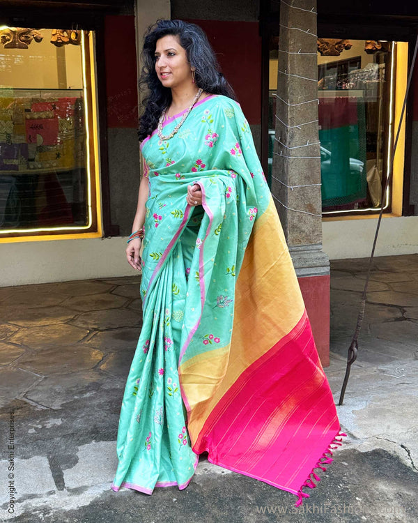 EE-Y10770 Floral Mint Kanchi