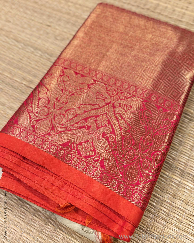 DP-Y11877 Cream Kanchi sari