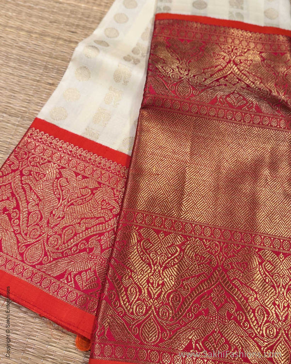 DP-Y11877 Cream Kanchi sari