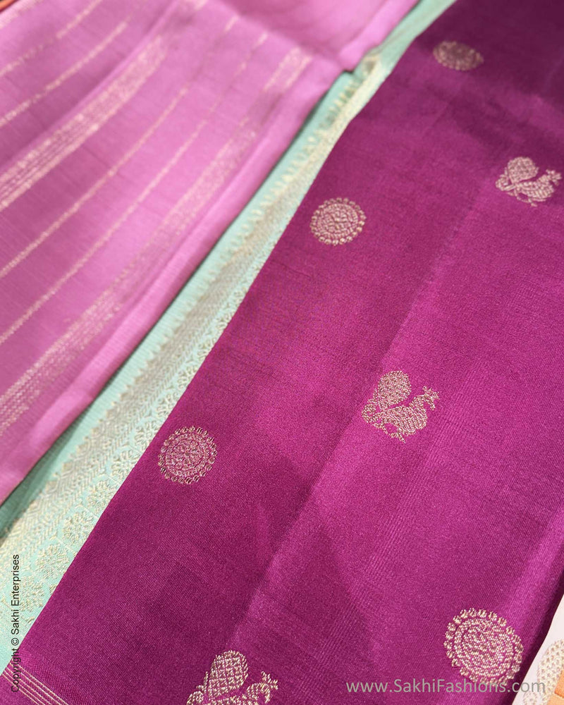 DP-Y11722 Maroon Double Pallu Kanchi
