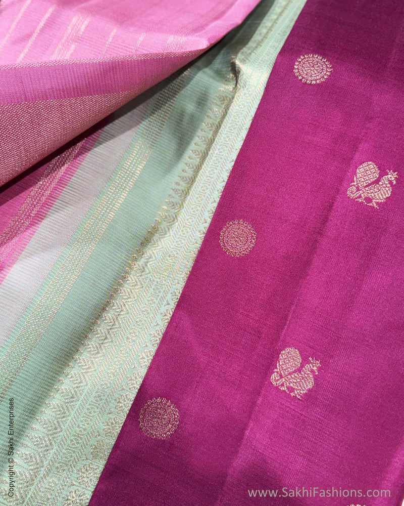 DP-Y11722 Maroon Double Pallu Kanchi