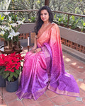 EE-Y12187 Pink Tussar Saree