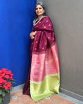 EE-Y11722 Double Pallu Kanchi sari