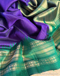 DP-Y12527 Blue Rawsilk Saree