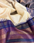 DP-Y12514 Cream Rawsilk Saree
