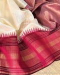 DP-Y12516 Cream Rawsilk Saree