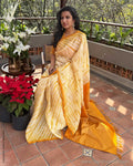 EE-Y12291 Tie Dye Kora Kanchi saree