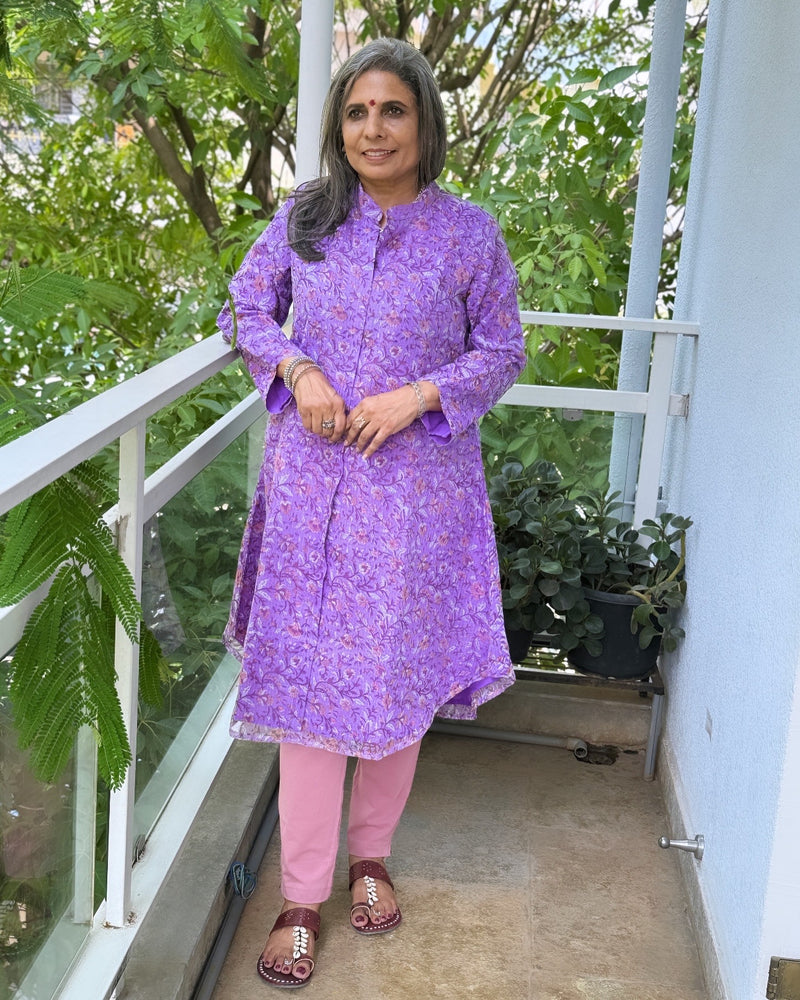 EE-X02250 Purple Kota Top/Dress sakhifashions EE-X02250 Purple Kota Top/Dress sakhifashions