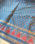 EE-Y12243 Ajrakh Madurai cot sari