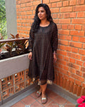 EE-Y10195 Black Check Dress