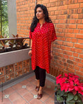 EE-Y12593 Bandhini Red Top