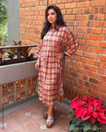EE-Y07598 Kalamkari Shirt Dress
