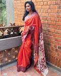 EE-Y13486 Kalamkari Tussar Sari