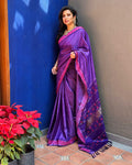 EE-Y12470 Purple Kutch Kanchi sari